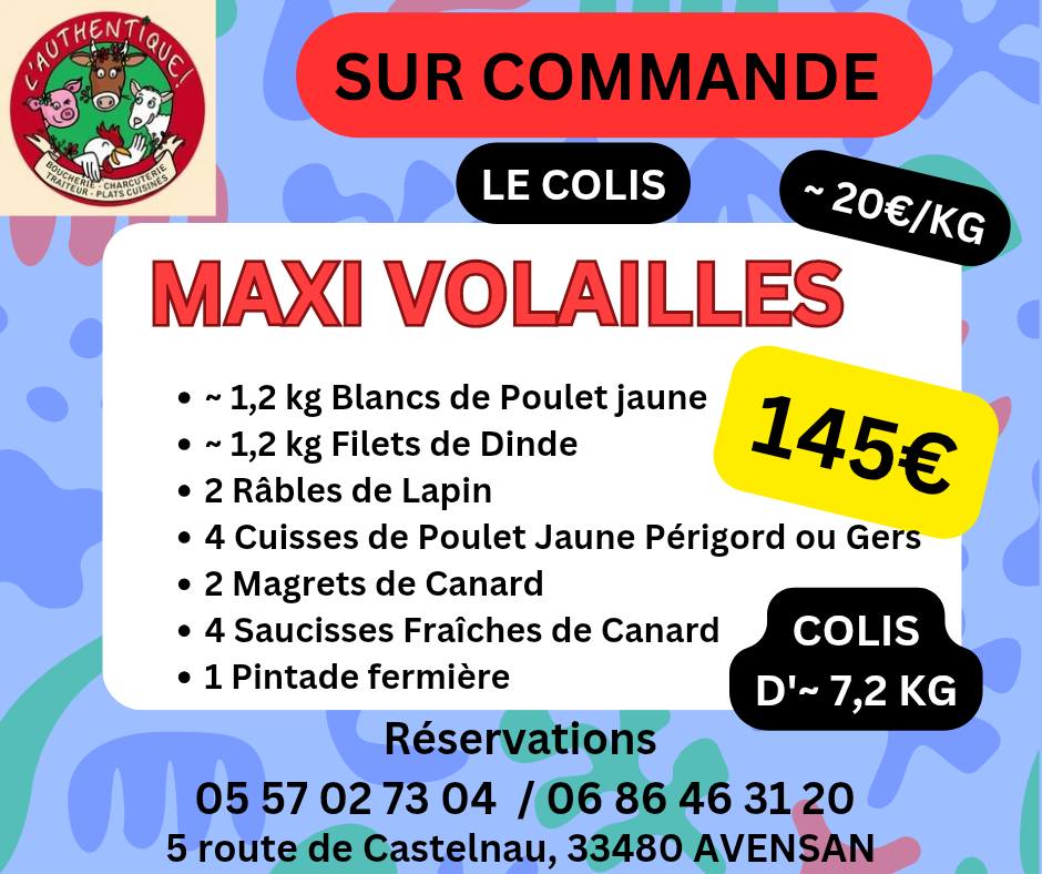 Affiche : maxi volailles