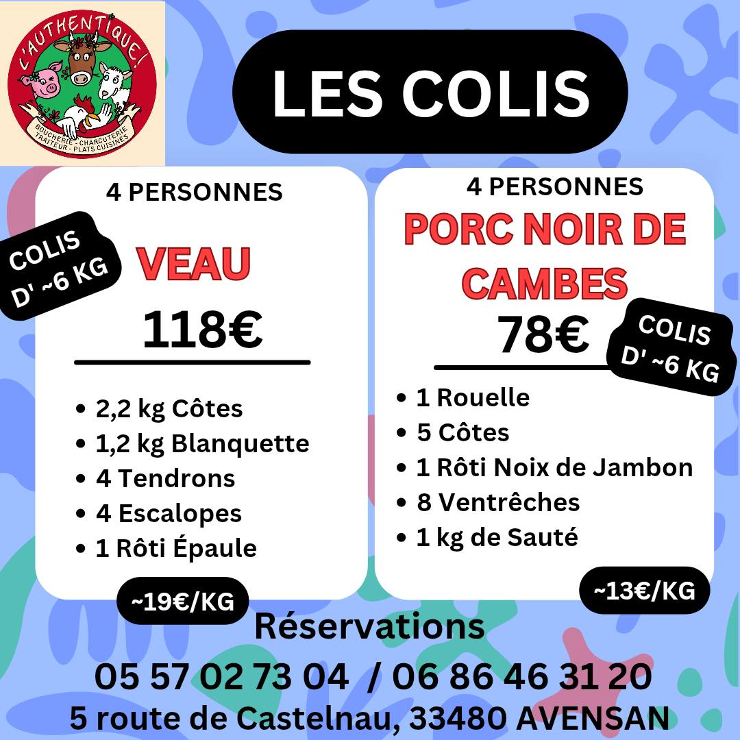 Affiche : veau porc